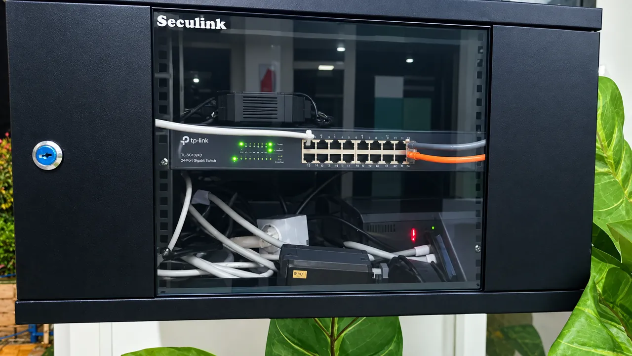 Switch TP-Link 24 ports dans baie Seculink